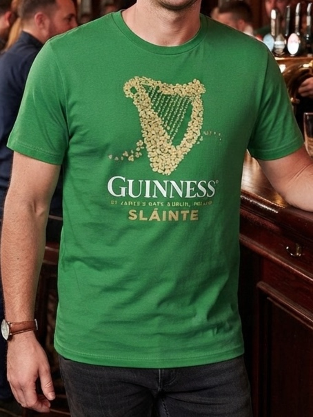 Guinness St. James’s Gate Dublin Ireland Green Graphic T-Shirt XXL St. Patrick